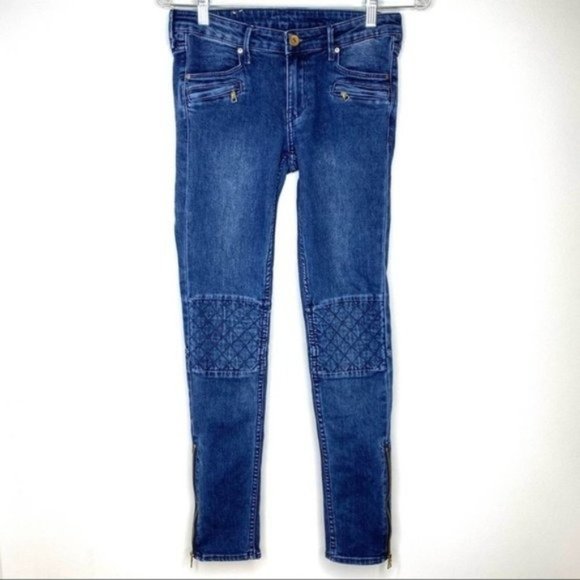 & Denim H&M Moto Skinny Low Rise Ankle Jeans Size 28 - Picture 8 of 8